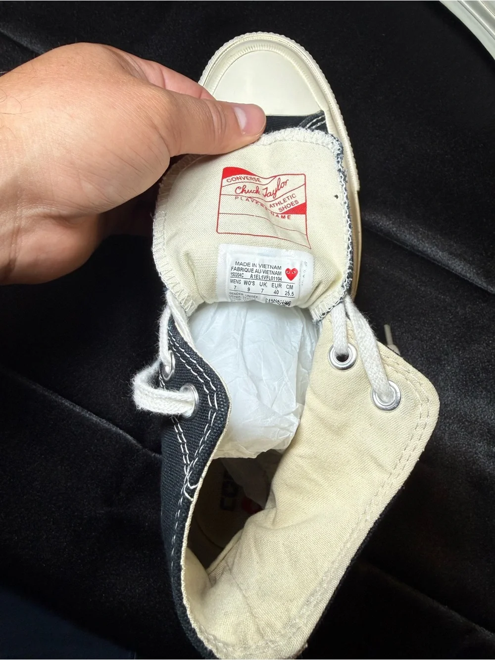 Converse x Comme des Garçons PLAY Chuck 70 High Top - Picture 7 of 8